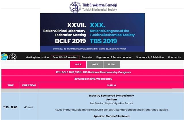 TÜRKİYE BALKAN BİYOKİMYA KONGRESİ 2019