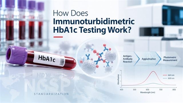 ¿Cómo funciona la prueba inmunoturbidimétrica de HbA1c?
