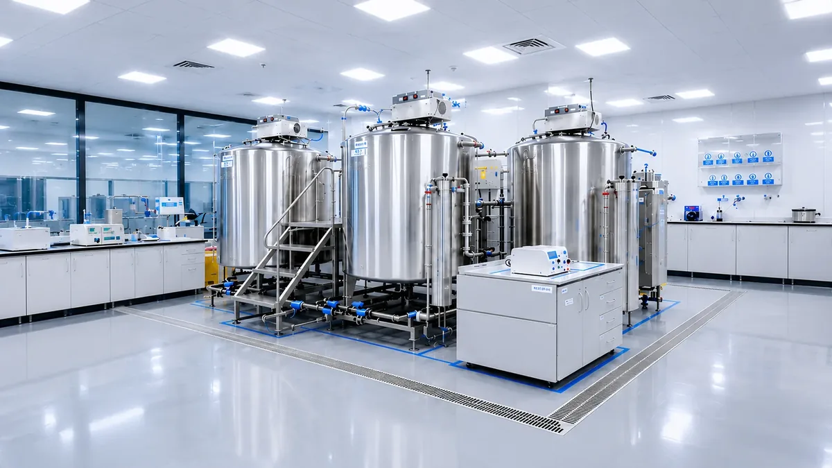 Stainless-steel reagent process tanks